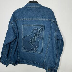 Vintage Tyca guitar jean jacket size large